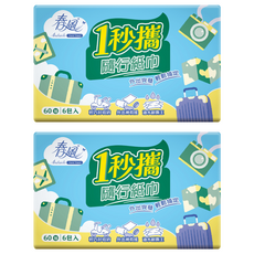 春風 一秒攜隨行紙巾, 6包, 2袋