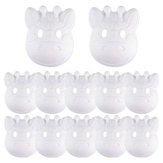 Uniart 紙面具 長頸鹿, 單一顏色, 20個