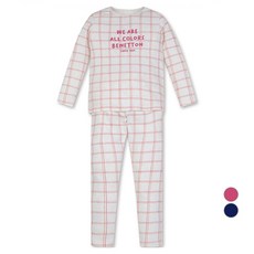 UNITED COLORS OF BENETTON. KIDS 兒童雙格紋家居上下身套裝 QCETP4261