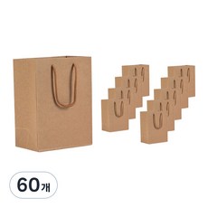 위플랩 크라프트 쇼핑백 토트백 20 x 10 x 28 cm, 60개