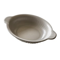 KIMSUNGHUN CERAMICS 雙柄餐盤, Mud Grey, 1入