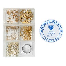 THE BEADS DIY材料包+珠株繩 0.4mm, 金子, 1套