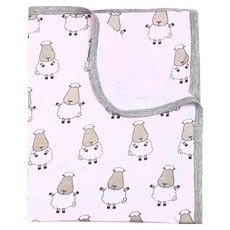 baa baa sheepz 抱抱羊 單層被毯 新生兒至3歲適用, 粉色羊樂園