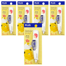 PLUS 普樂士 MR智慧型滾輪修正帶 dtto friends 52-880, 5個, 腸太郎抱大蒜君