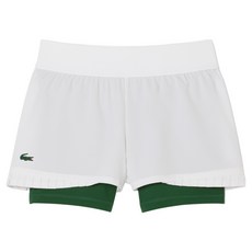 라코스테 여성용 테니스 플리츠 디테일 쇼츠