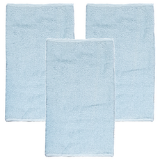 LIFE 來福牌 緞條素色毛巾 HS0524 月光藍 76 x 34cm 吸水速乾 輕薄易擰, 3條