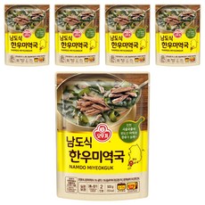 오뚜기 남도식 한우미역국, 500g, 5개