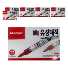 MUNGYO 油性麥克筆, 紅色, 72個