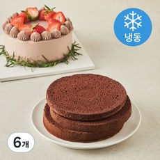 장가네제과 수제 초코 케이크시트 1호 (냉동), 170g, 6개