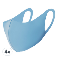 예꼬맘 실크 마스크 소형, 1개입, 4개, 스카이블루