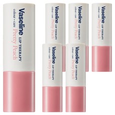 바세린 립 테라피 컬러 케어 립밤, 04 프리티 피치, 4.2g, 6개