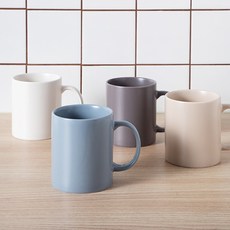 comet Home日常粉彩色系馬克杯 4件組, 灰色+藍色+米色+白色, 1組