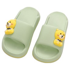 XUZU 舒筑 兒童款 玩趣QQ童休閒拖鞋, 綠色, 20~21cm