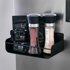 Steelcraft 基本款磁吸冰箱置物架, 黑色, 1個