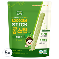 퓨어잇 롱스틱, 브로콜리, 30g, 5개
