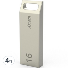 액센 U26 메탈블럭형 USB메모리 U26, 16GB, 4개