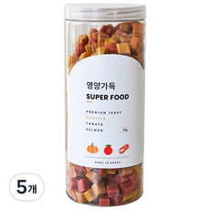 제로랩스 강아지 영양가득 져키, 혼합맛(단호박/토마토/연어), 1kg, 5개