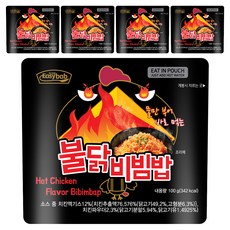 이지밥 불닭비빔밥, 100g, 5개