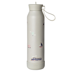 Citron 小檸檬 矽膠提把三層保溫瓶 - 500ml 防漏設計 保冷保溫, 交通工具 灰色, 1個