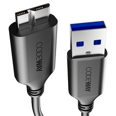 CODEWAY USB-A 公 to Micro B 3.0 高速傳輸線, 30cm, 黑色, 1條