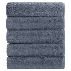 優質毛巾 200g 40支精梳棉, 海軍藍, 5個