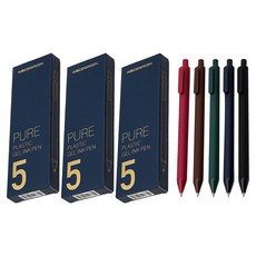 Kaco 純復古中性筆 0.5 毫米 5 件套, 5色, 3組