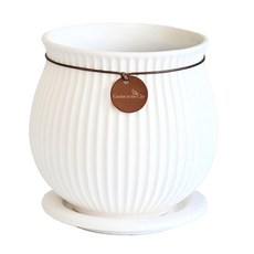 Garden in the City 現代風單緣陶瓷花盆組 511, 1組, 白色