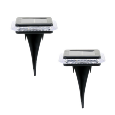 MIREU 太陽能方形8LED落地燈2p, 白色的