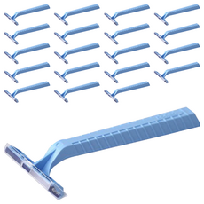 블루마켓 일회용 수동 이중 면도기 블루, 1개입, 20개
