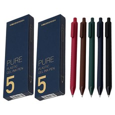 Kaco 純復古中性筆 0.5 毫米 5 件套, 5種, 2組