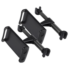 3S汽車後座智能手機支架, 黑色, 2個