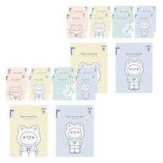 PENPIA 800 10格書寫 共用小學筆記本, 隨機出貨, 20個