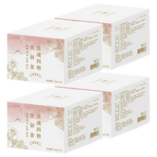女神殿 玫瑰四物美妍茶，4 in 1 養生茶飲，獨立包裝，可見材料，茶香清甜, 6g, 12包, 4盒