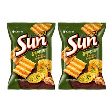 ORION 好麗友 陽光波浪玉米脆片香蒜奶油口味, 2包, 酥脆口感, 80g