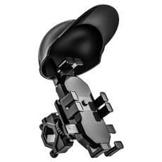 i-gota 愛購它 遮陽強穩機車導航手機架, 後照鏡款, 4.7-7吋手機兼容, 八爪固定, 360°旋轉, 懸浮減震, HD09