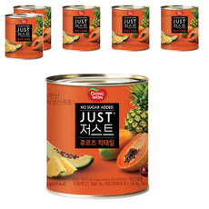 Dongwon 東遠 JUST 無糖綜合水果罐頭, 6個, 822g