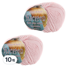 마마니트 마카롱 뜨개실, 08 파스텔핑크, 10개