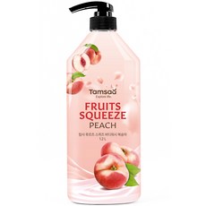 탐사 후르츠 스퀴즈 바디워시 복숭아, 1개, 1.2L