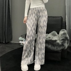 피어니스트 여성용 드레이프 와이드 팬츠 R