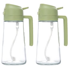 milomix 美樂美事 2合一玻璃噴油壺, 470ml, 2個