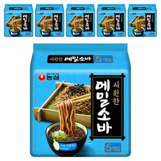 농심 메밀소바, 635g, 6개