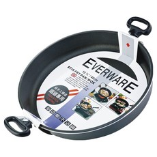 EVERWARE 手工鑄造鐵鏟專用不沾平底鍋 雙耳 EW-40D, 40cm, 1個