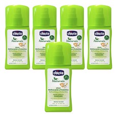 Chicco 草本防蚊噴液 100ml，2個月以上適用，天然安全呵護，安地羅巴果油、香蜂草葉油萃取, 5瓶
