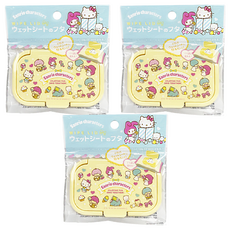 濕紙巾黏貼蓋, 3個, Sanrio 三麗鷗