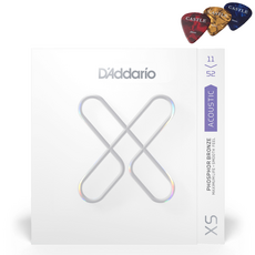 D'Addario XS 民謠吉他弦 磷青銅吉他弦 + Castle 彈片 3p, XSAPB1152, 單一顏色, 1個