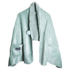 QIDINA 升級加長雙面絨口袋百搭披肩毯 D