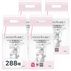 모모래빗 에코씽씽 오리지널 팬티기저귀 여아용, 점보형(2XL), 288매
