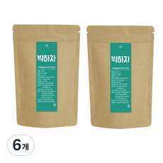 胡椒薄荷茶三角茶包, 1g, 10入, 6個