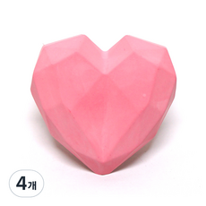 라띠크제이 심쿵하트 석고 차량용방향제 핑크 화이트머스크, 4개