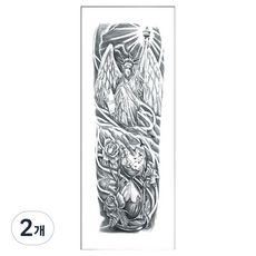 gelluna 男士黑色長袖DIY紋身刺青貼紙, 2個, T-62